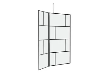 Sörby Duschvägg 130x195 cm - Svart - Hus & renovering - Kök & bad - Badrum - Duschar - Duschväggar