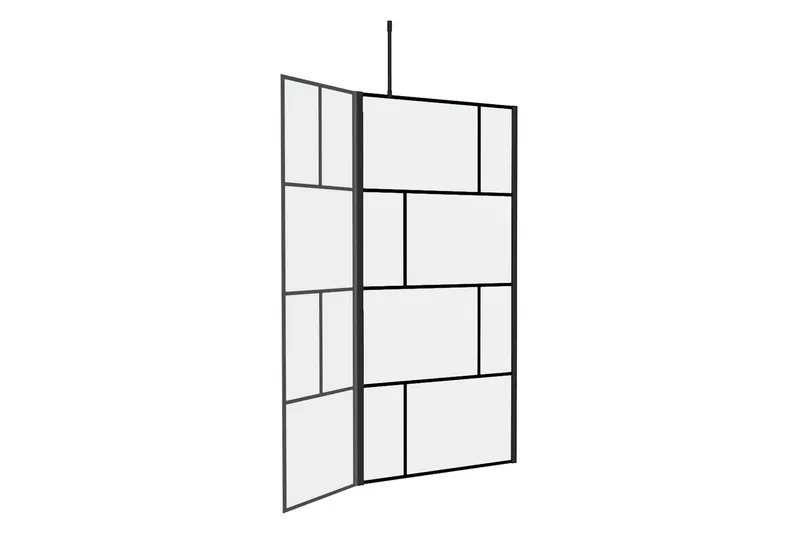 Sörby Duschvägg 130x195 cm - Svart - Hus & renovering - Kök & bad - Badrum - Duschar - Duschväggar