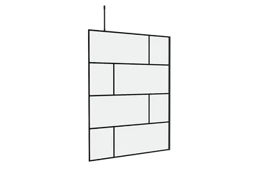Sörby Duschvägg 140x195 cm - Svart - Hus & renovering - Kök & bad - Badrum - Duschar - Duschväggar