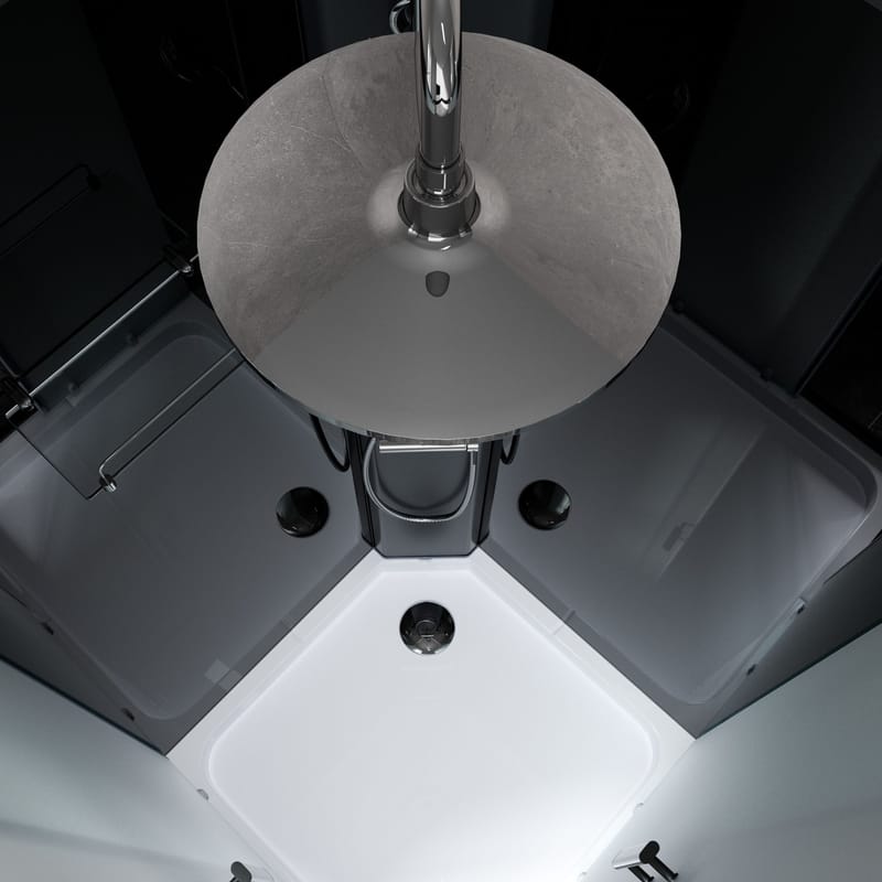 Komplett duschkabin 90x90cm | Regndusch | Svart - Hus & renovering - Kök & bad - Badrum - Duschar