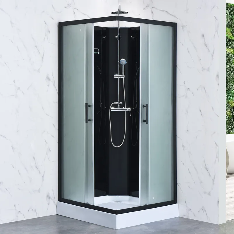 Komplett duschkabin 90x90cm | Regndusch | Svart - Hus & renovering - Kök & bad - Badrum - Duschar