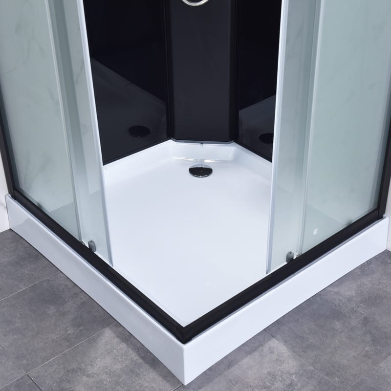 Komplett duschkabin 90x90cm | Regndusch | Svart - Hus & renovering - Kök & bad - Badrum - Duschar
