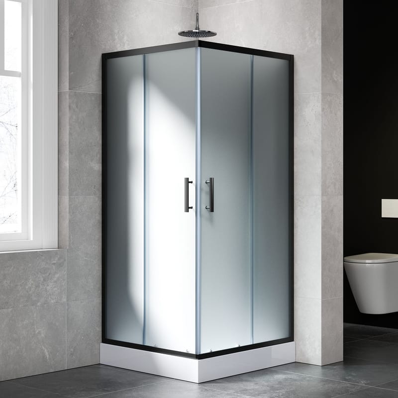Komplett duschkabin 90x90cm | Regndusch | Svart - Hus & renovering - Kök & bad - Badrum - Duschar