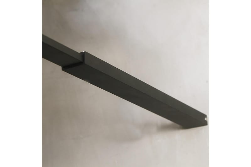 Mångsidig Duschvägg Rak Vägg Svart Klarglas 100x190 cm - Transparent - Duschväggar