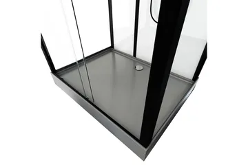 Styrsvik Duschkabin 90x115 cm - Svart/Grå - Hus & renovering - Kök & bad - Badrum - Duschar