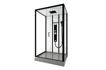 Styrsvik Duschkabin 90x115 cm - Svart/Grå - Hus & renovering - Kök & bad - Badrum - Duschar