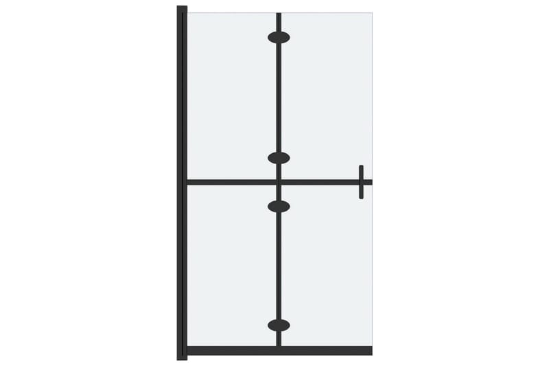 Vikbar duschvägg med frostat ESG-glas 120x190 cm - Transparent - Hus & renovering - Kök & bad - Badrum - Duschar