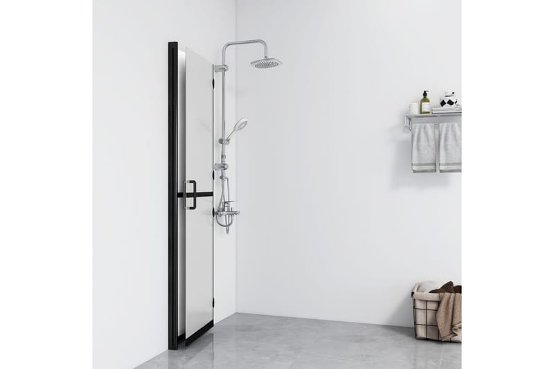 Vikbar duschvägg med frostat ESG-glas 120x190 cm - Transparent - Hus & renovering - Kök & bad - Badrum - Duschar