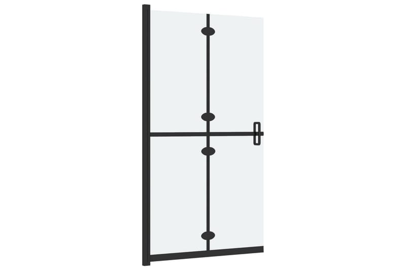 Vikbar duschvägg med frostat ESG-glas 120x190 cm - Transparent - Hus & renovering - Kök & bad - Badrum - Duschar