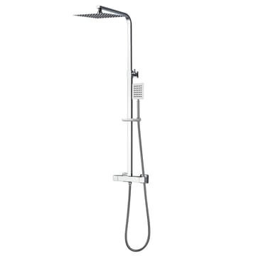 Dusch med fyrkantigt huvud, 79-119cm hög, Silver - Hus & renovering - Kök & bad - Badrum - Duscharmatur & dusch tillbehör