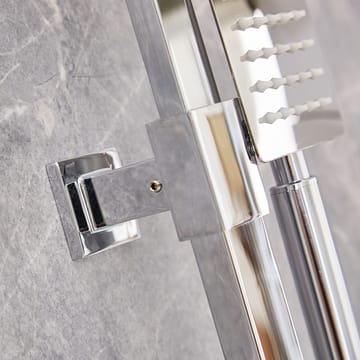 Dusch med fyrkantigt huvud, 79-119cm hög, Silver - Hus & renovering - Kök & bad - Badrum - Duscharmatur & dusch tillbehör