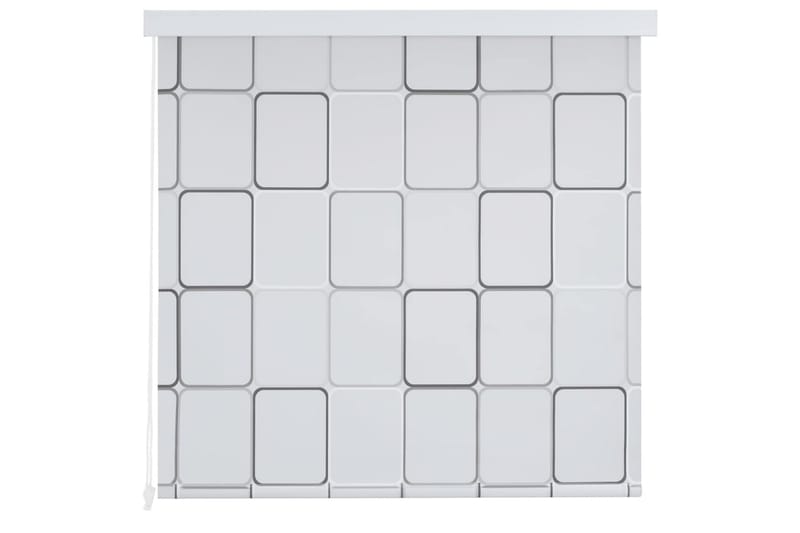 Rullgardin för dusch 80x240 cm fyrkant - Vit - Hus & renovering - Kök & bad - Badrum - Duscharmatur & dusch tillbehör