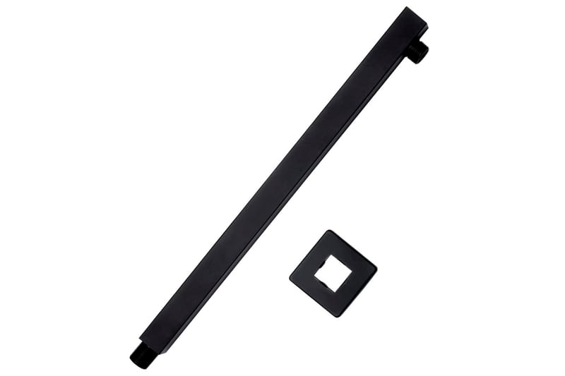 Duscharm fyrkantig rostfritt stål 201 svart 40 cm - Svart - Duschhållare