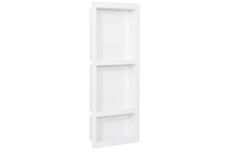 Infälld duschhylla niche 3 hyllor matt vit 41x99x9 cm - Vit - Hus & renovering - Kök & bad - Badrum - Duscharmatur & dusch tillbehör
