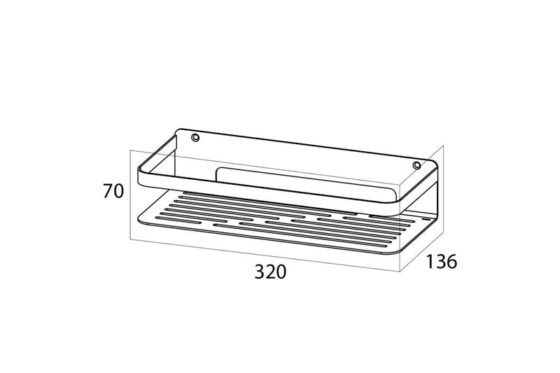 Tiger Duschhylla Caddy krom stor 1400030346 - Hus & renovering - Kök & bad - Badrum - Duscharmatur & dusch tillbehör