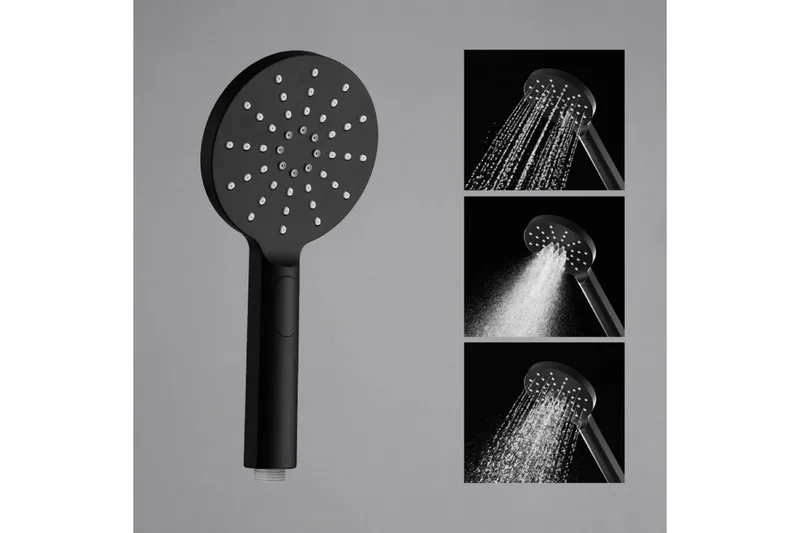 Knutby Handdusch 26 cm - Svart - Hus & renovering - Kök & bad - Badrum - Badrumsmöbler & badrumsinredning - Badrumshandtag & badrumsbeslag