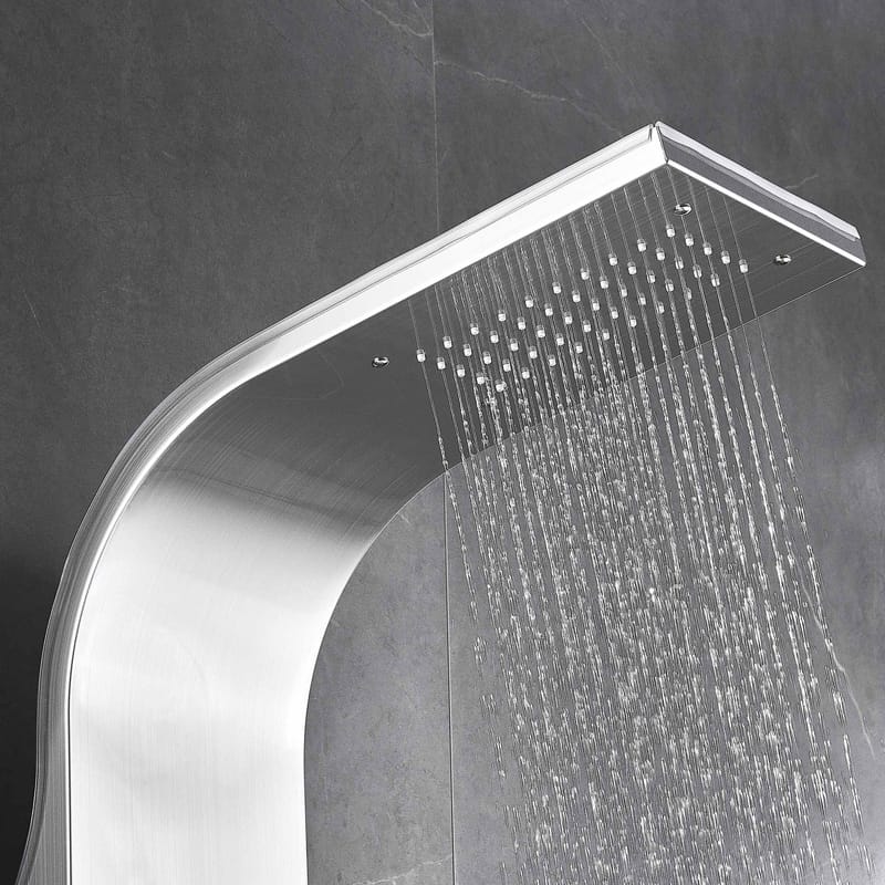 Duschpanel - silver med rundad form - Hus & renovering - Kök & bad - Badrum - Duscharmatur & dusch tillbehör