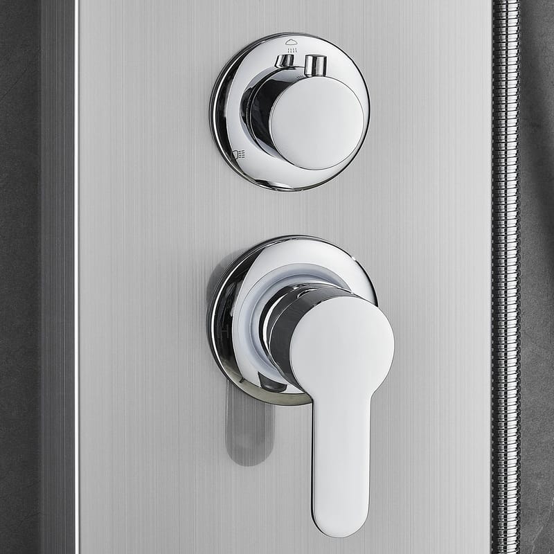 Duschpanel - silver med rundad form - Hus & renovering - Kök & bad - Badrum - Duscharmatur & dusch tillbehör