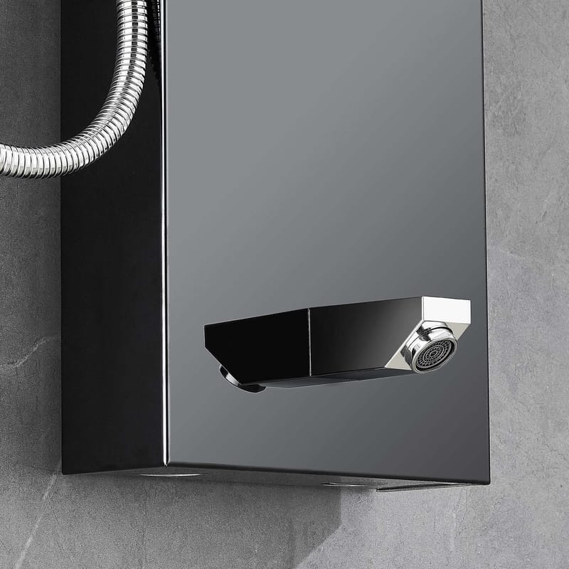 Duschpanel - Svart med rundad form - Hus & renovering - Kök & bad - Badrum - Duscharmatur & dusch tillbehör