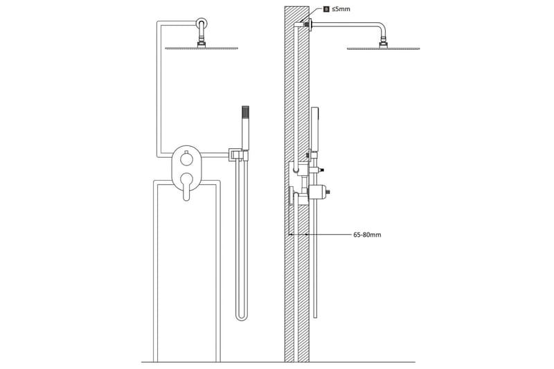 Duschsystem rostfritt stål 201 guld - Hus & renovering - Kök & bad - Badrum - Duscharmatur & dusch tillbehör