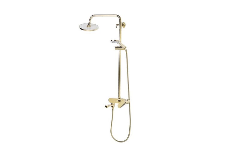 Gurara Duschset med Takdusch - Guld - Hus & renovering - Kök & bad - Badrum - Duscharmatur & dusch tillbehör