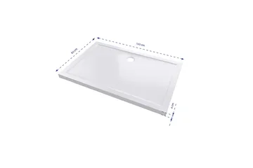 Gyttorp Duschkar 80x120 cm - Vit - Hus & renovering - Kök & bad - Badrum - Duscharmatur & dusch tillbehör - Duschkar