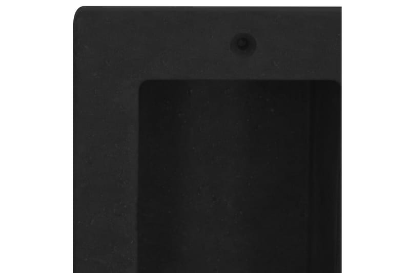 Infälld duschhylla niche 2 hyllor matt svart 41x51x10 cm - Svart - Duschhyllor & duschkorgar