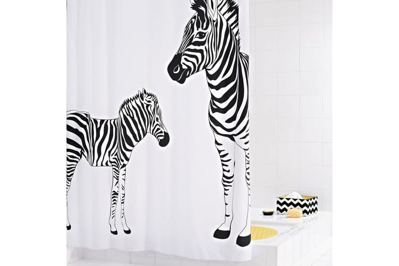 RIDDER Duschdraperi Zebra tyg 180x200 cm 42311 - Duschdraperi