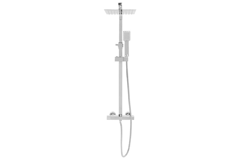 Dusch med handdusch och termostat rostfritt stål - Silver - Hus & renovering - Kök & bad - Badrum - Duscharmatur & dusch tillbehör