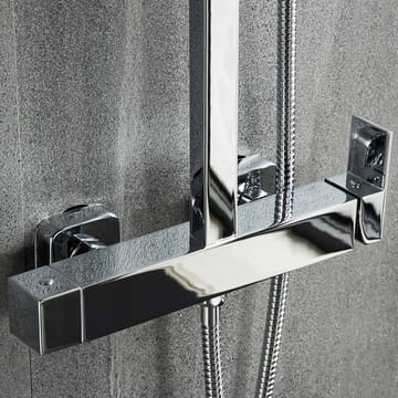 Takdusch i silver med fyrkantigt huvud - Hus & renovering - Kök & bad - Badrum - Duscharmatur & dusch tillbehör