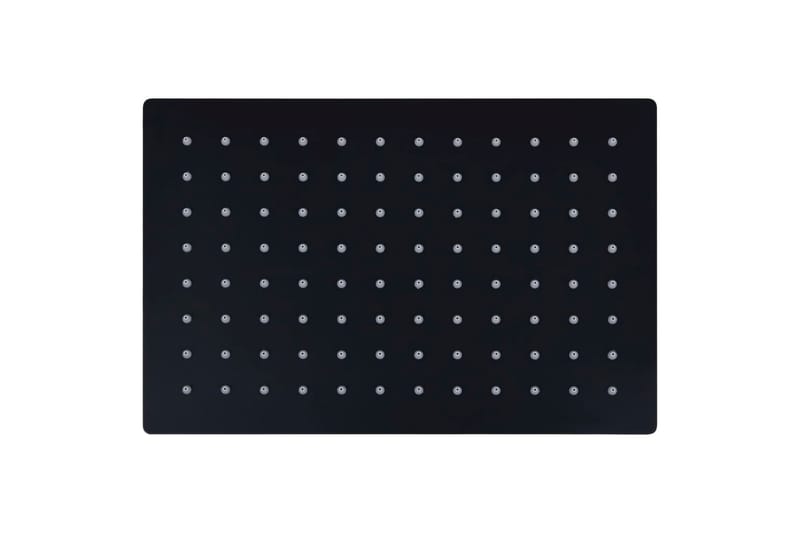 Regnduschhuvud rostfritt stål 30x20 cm rektangulärt svart - Svart - Hus & renovering - Kök & bad - Badrum - Duscharmatur & dusch tillbehör