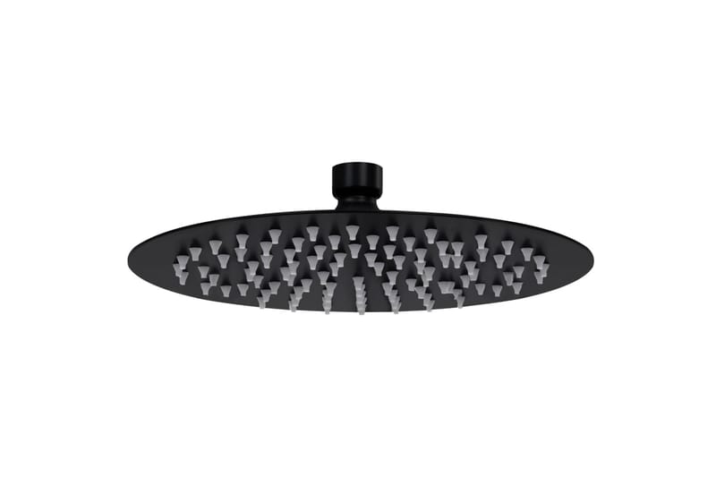 Takduschhuvud i rostfritt stål 20 cm rund svart - Svart - Hus & renovering - Kök & bad - Badrum - Duscharmatur & dusch tillbehör