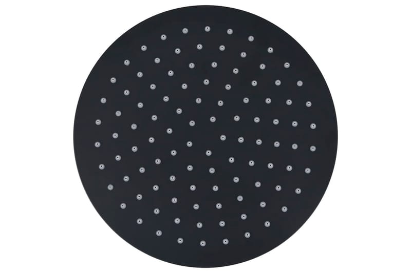 Takduschhuvud i rostfritt stål 25 cm rund svart - Svart - Hus & renovering - Kök & bad - Badrum - Duscharmatur & dusch tillbehör
