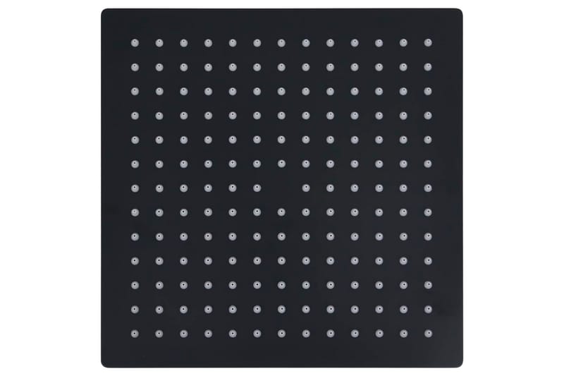 Takduschhuvud rostfritt stål 25x25 cm fyrkantigt svart - Svart - Hus & renovering - Kök & bad - Badrum - Duscharmatur & dusch tillbehör