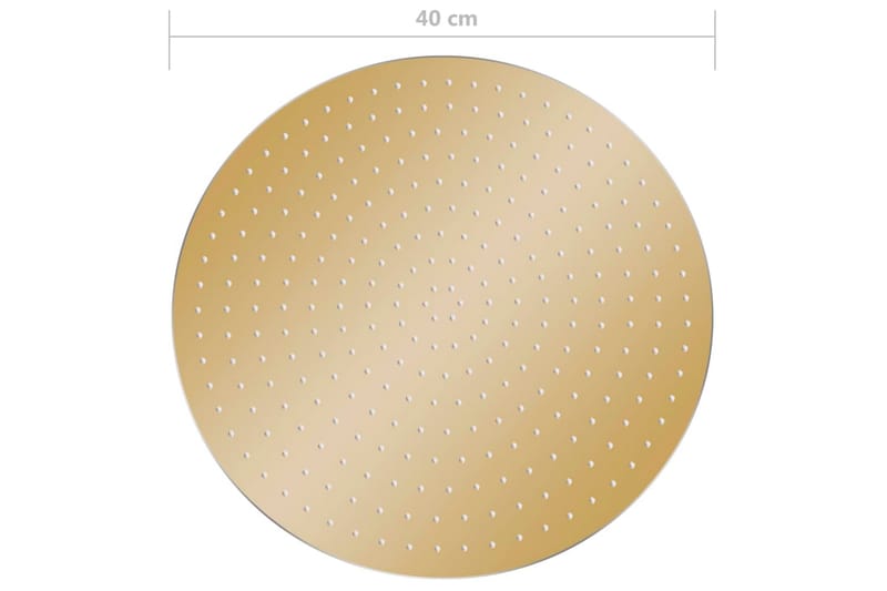 Takduschhuvud rostfritt stål 40 cm rund guld - Guld - Hus & renovering - Kök & bad - Badrum - Duscharmatur & dusch tillbehör