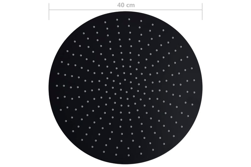 Takduschhuvud rostfritt stål 40 cm rund svart - Svart - Hus & renovering - Kök & bad - Badrum - Duscharmatur & dusch tillbehör