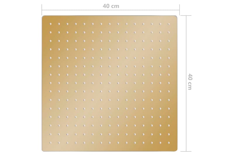 Takduschhuvud rostfritt stål 40x40 cm fyrkantigt guld - Guld - Hus & renovering - Kök & bad - Badrum - Duscharmatur & dusch tillbehör