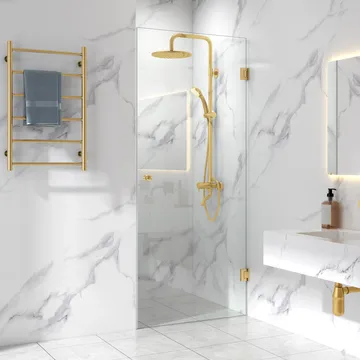 Duschdörr 90x210 - guld - Hus & renovering - Kök & bad - Badrum - Duschar
