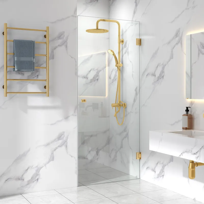 Duschdörr 90x210 - guld - Hus & renovering - Kök & bad - Badrum - Duschar