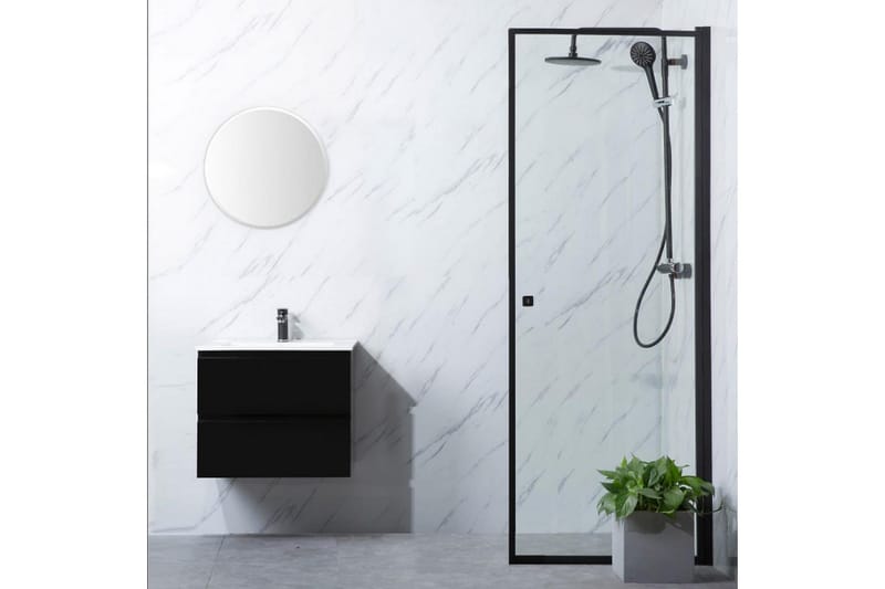 Duschdörr Bathlife Profil Rak 100 Dörr Svart, Bathlife