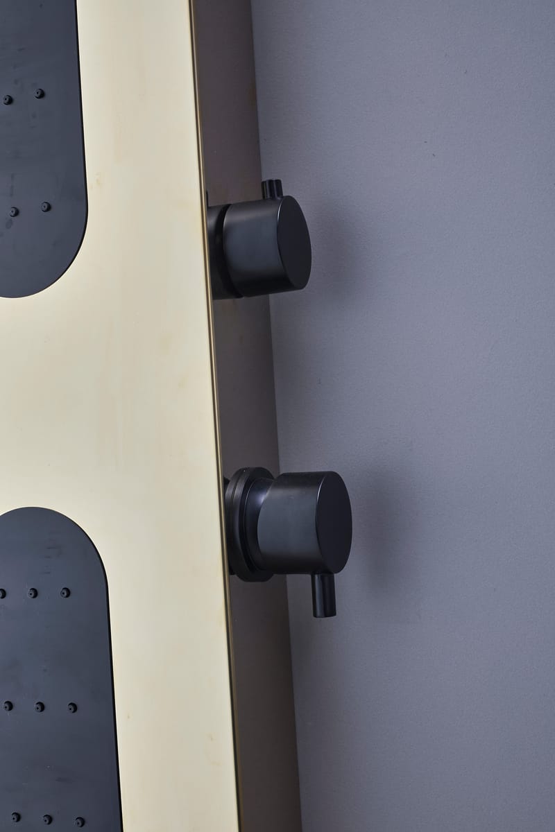 Duschpanel i spegel guld och svart rostfritt stål | Zeri - Hus & renovering - Kök & bad - Badrum - Duscharmatur & dusch tillbehör