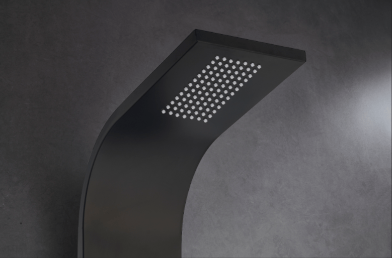 Duschpanel i svart rostfritt stål | Luna - Hus & renovering - Kök & bad - Badrum - Duscharmatur & dusch tillbehör
