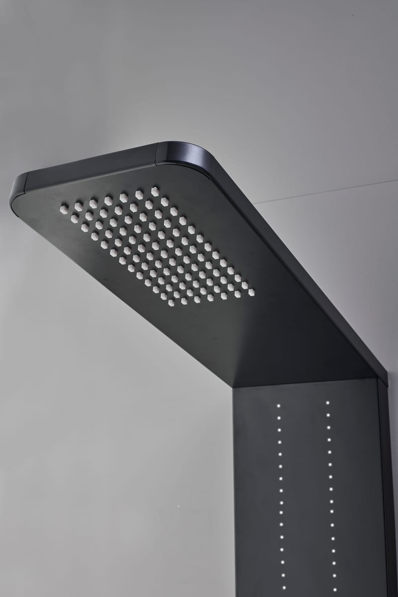 Duschpanel i svart rostfritt stål | Sylvana - Hus & renovering - Kök & bad - Badrum - Duscharmatur & dusch tillbehör