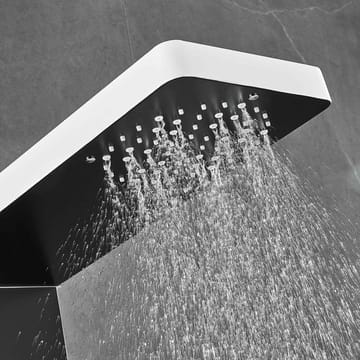 Duschpanel - Svart silver fyrkant & fyrkantig topp - Hus & renovering - Kök & bad - Badrum - Duscharmatur & dusch tillbehör