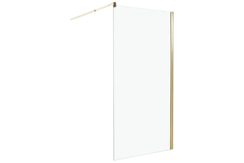 Duschskärm Ahaus Transparent/guld, 100x100x190 cm, Transparent/guld, 100x100x190 cm