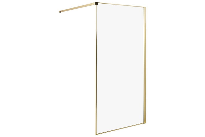 Duschskärm Waspam Transparent/guld, 100x100x190 cm, Transparent/guld, 100x100x190 cm