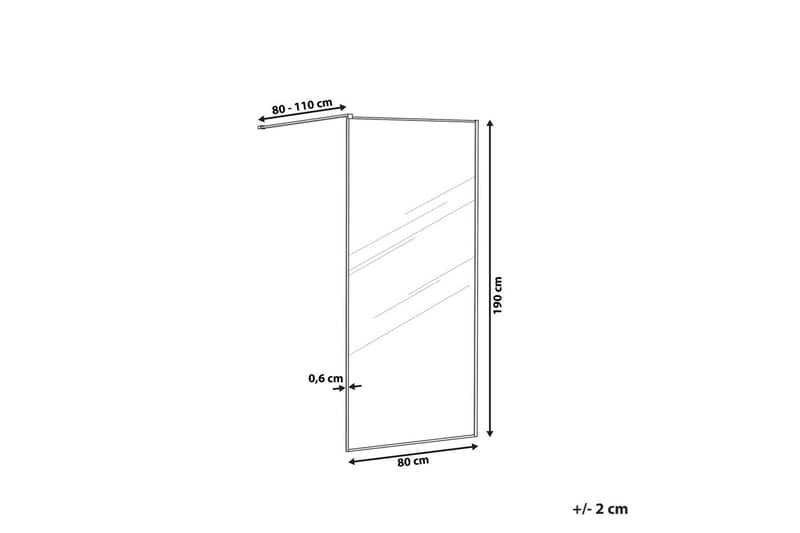 Duschskärm Waspam Transparent/guld, 80x80x190 cm - Transparent/guld, 80x80x190 cm - Hus & renovering - Kök & bad - Badrum - Duschar