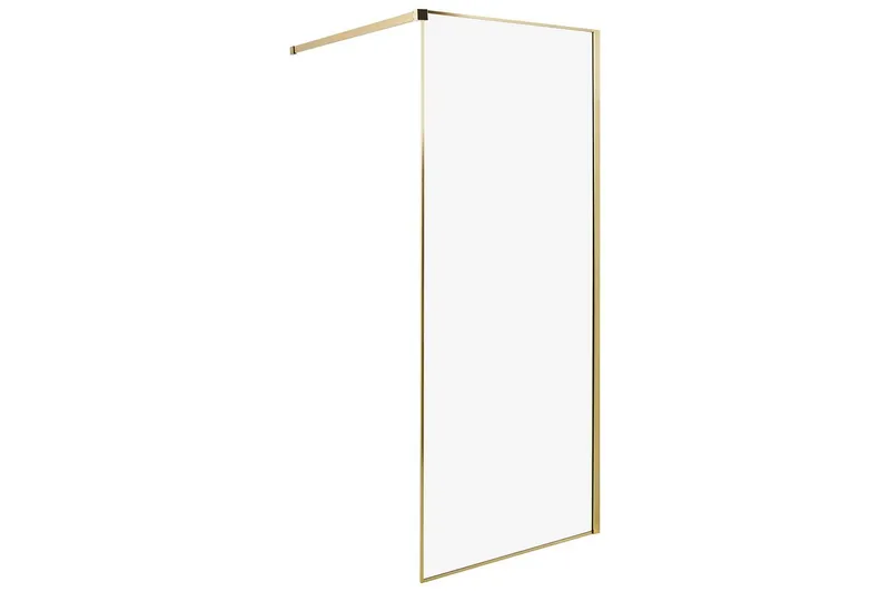 Duschskärm Waspam Transparent/guld, 80x80x190 cm, Transparent/guld, 80x80x190 cm