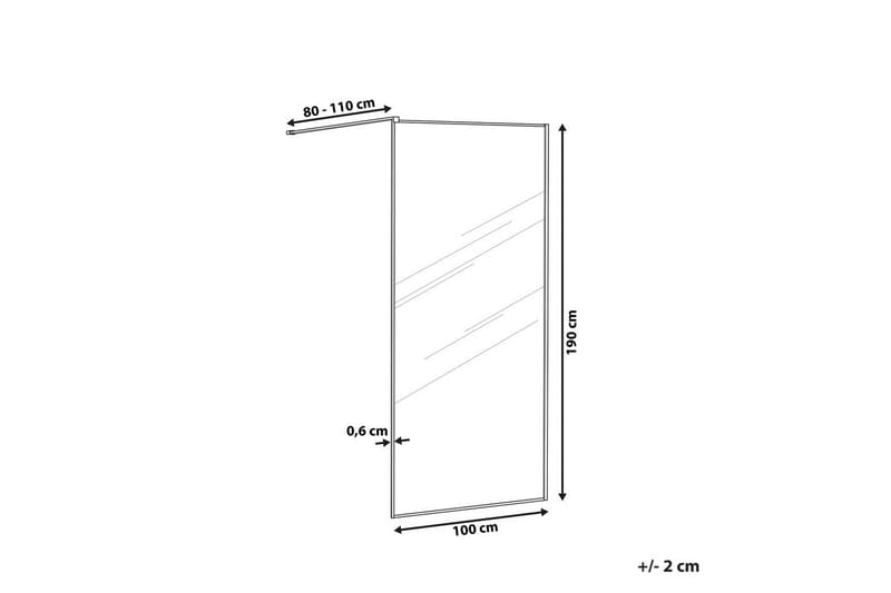 Duschskärm Waspam Transparent/Silver, 100x100x190 cm - Transparent/Silver, 100x100x190 cm - Hus & renovering - Kök & bad - Badrum - Duschar