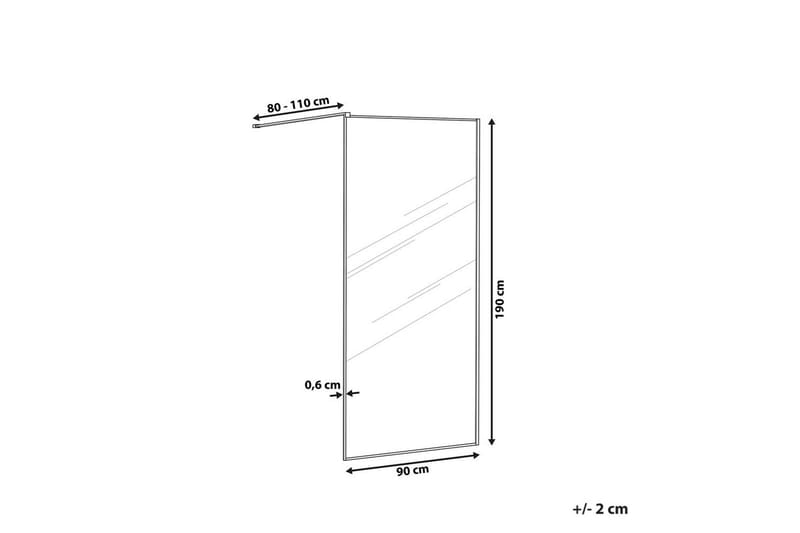 Duschskärm Waspam Transparent/svart, 90x90x190 cm - Transparent/svart, 90x90x190 cm - Hus & renovering - Kök & bad - Badrum - Duschar